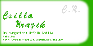 csilla mrazik business card